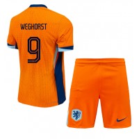 Netherlands Wout Weghorst #9 Replica Home Minikit Euro 2024 Short Sleeve (+ pants)